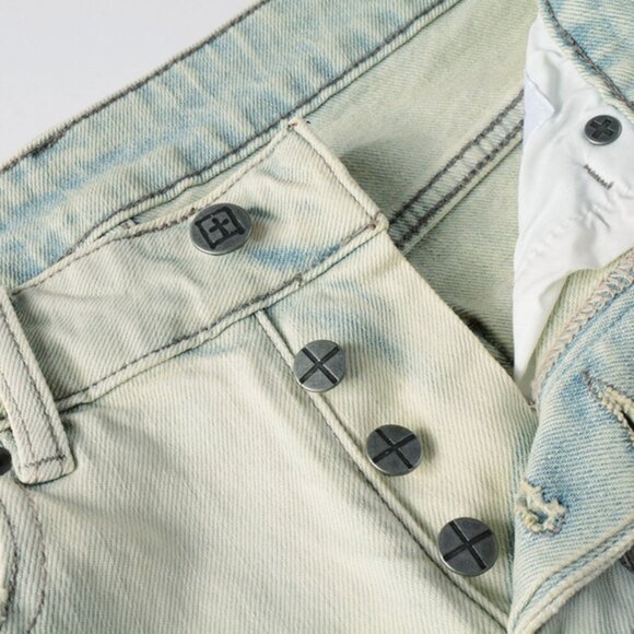 Ksubi Washed Distressed Ripped Raw Edge Skinny Jeans - Picture 10 of 12